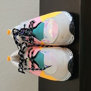 Size 6 multi-colored LUCKY-STEP Women's Breathable Mesh Fashion Leopard Sneakers